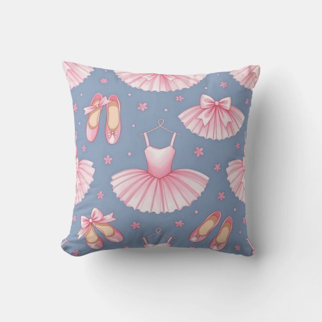 Pink Ballet Tutu Pattern Cushion (Front)