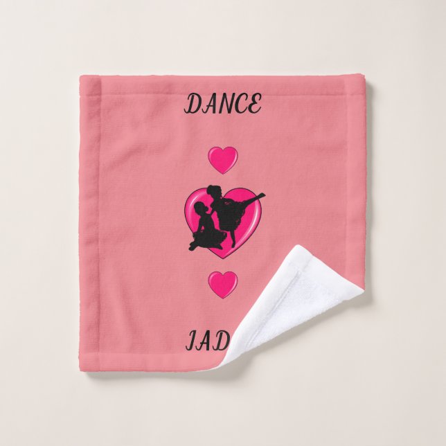 Pink Ballet wash cloth. Cloth (Wash Cloth)