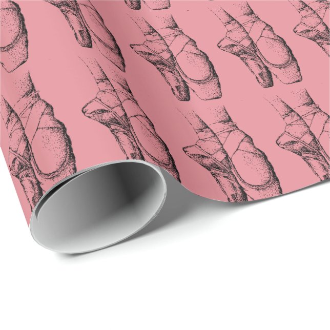Pink Ballet Wrapping Paper (Roll Corner)
