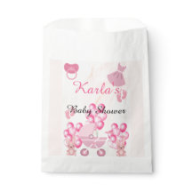 Pink Ballons Bunny Rabbit It's a Girl Baby Shower 