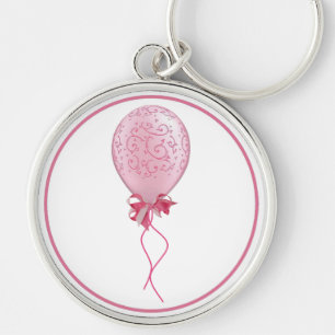Pink Balloon 2 Key Ring