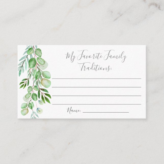 Pink Balloon Baby Shower Family Traditions Enclosure Card (Front)