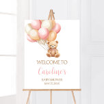 Pink Balloon Boho Bear Baby Shower Welcome Poster<br><div class="desc">Make your event special with this Bearly Wait Baby Shower with our cute and lovely printable Welcome Sign featuring adorable Bear Balloons Baby Shower theme. Download,  personalise,  and create lasting memories with this perfect touch for your joyous celebration!

BS673</div>