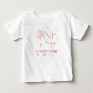 Pink Balloon Onederful 1st Birthday T-Shirt