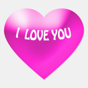 Pink Balloon Style Heart Sticker