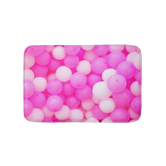 Pink Balloons Festive Background Design. Bath Mat (Front)