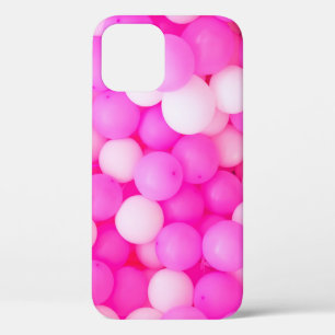 Pink Balloons Festive Background Design. iPhone 12 Case