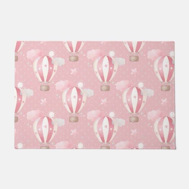 Pink Balloons Pattern Doormat (Front)