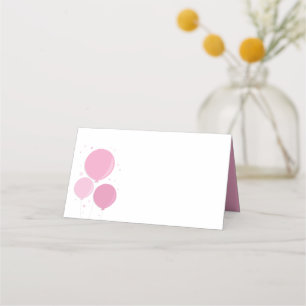 Pink Balloons Place cards