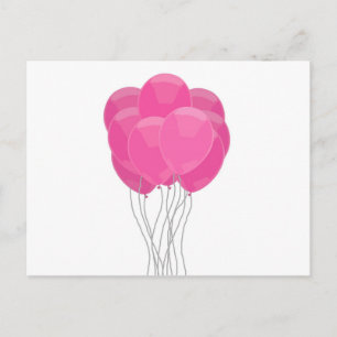 Pink Balloons Postcard