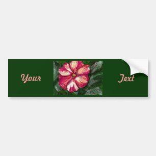Pink Balsam Flower Bumper Sticker