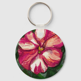Pink Balsam Flower Key Ring