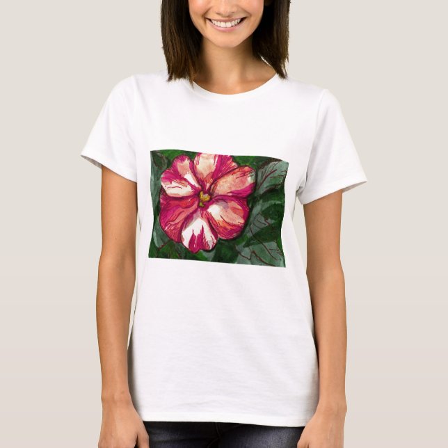 Pink Balsam Flower T-Shirt (Front)