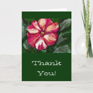 Pink Balsam Flower Thank You Card