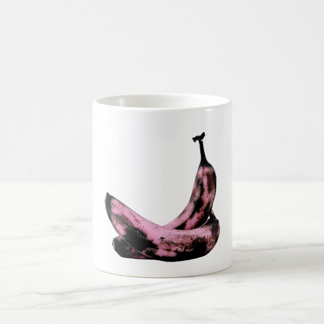 Pink Bananas Cool Fun Unique Coffee Mug (Center)