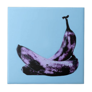 Pink Bananas Pop Art Tile