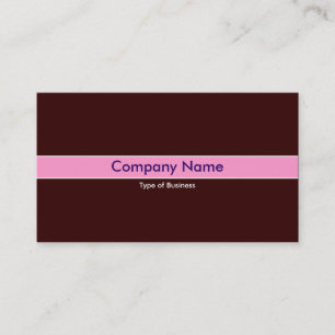 Pink Band - Dark Brown Business Card