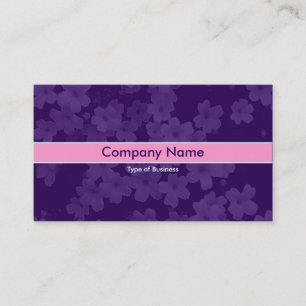 Pink Band - Flowers - Deep Violet Business Card