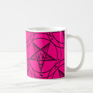 pink baphomet coffee mug