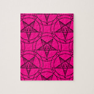 pink baphomet jigsaw puzzle