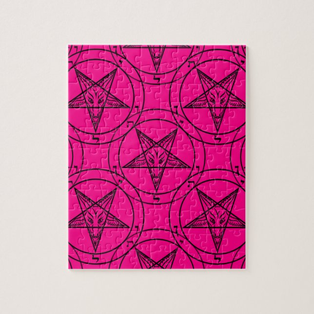 pink baphomet jigsaw puzzle (Vertical)