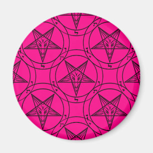pink baphomet magnet