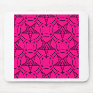 pink baphomet mouse mat