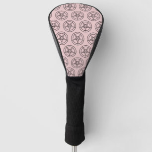 Pink Baphomet Pentagram Satanic Golf Head Cover