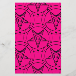 pink baphomet stationery