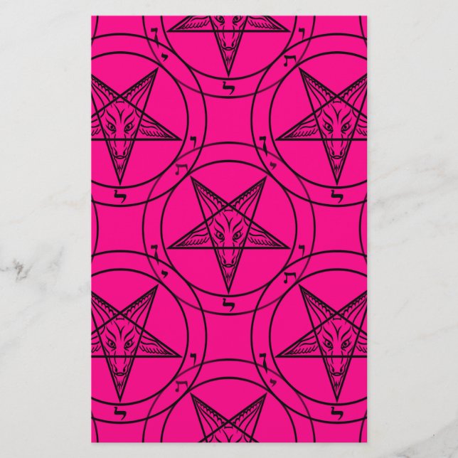 pink baphomet stationery (Front)