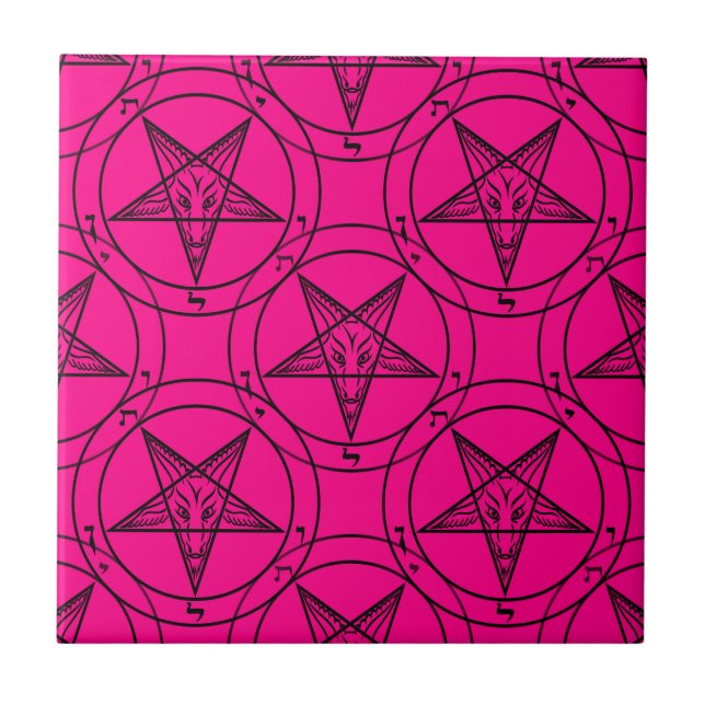 pink baphomet tile (Front)