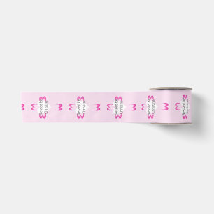 Pink Baptism Favour Ribbon for Girls Satin Ribbon