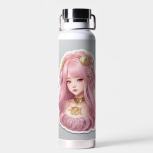 pink barbe water bottle