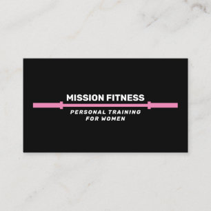  Pink Barbell Fitness Personal Trainer  Business B Business Card
