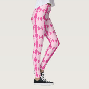 Pink Barbell Weightlifting Gym Leggings