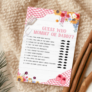 Pink Barbeque Guess Who Mummy or Daddy Game