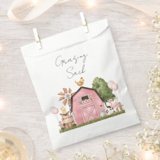 Pink Barn Animal Party Grazing Sack Favour Bags