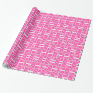 Pink Bars pattern colours mix giftwrap paper