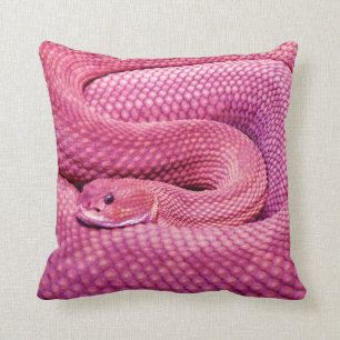 Pink Basilisk Rattlesnake Cushion