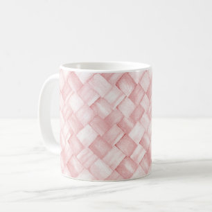 Pink Basket Weave Coffee Mug