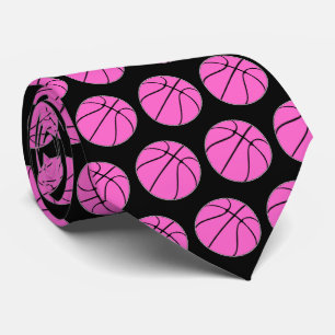 Pink Basketball Coach Breast Cancer Awareness Tie