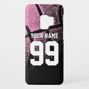 Pink basketball custom jersey number Android phone Case-Mate Samsung Galaxy S9 Case