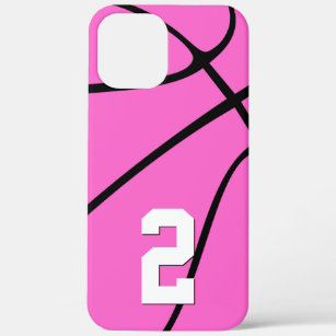 Pink Basketball Custom Player Number Sports Case-Mate iPhone Case