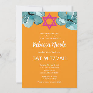 Pink Bat Mitzvah QR Code Invitation