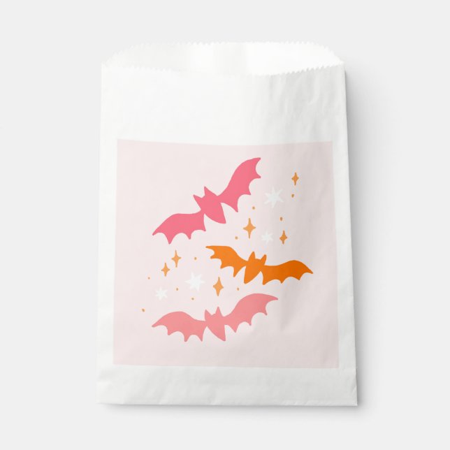 Pink Bats Halloween  Favour Bags (Front)