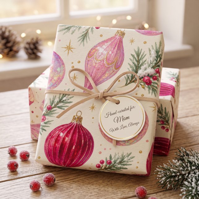 Pink Bauble Christmas Wrapping Paper (Creator Uploaded)