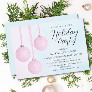 Pink Bauble Company Christmas Celebration Invitation