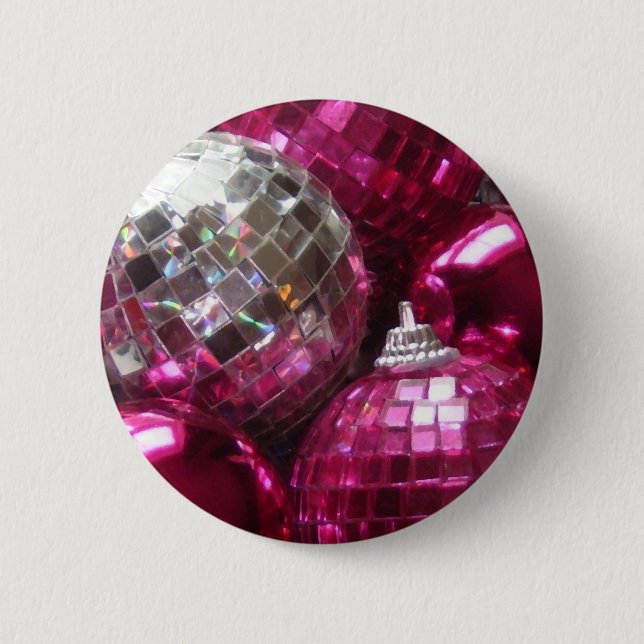 Pink Baubles button (Front)