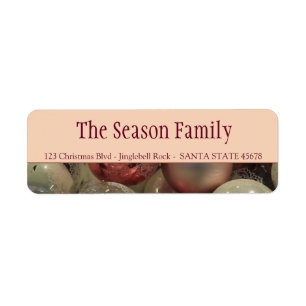 Pink baubles Christmas address