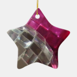 Pink Baubles detail star ornament